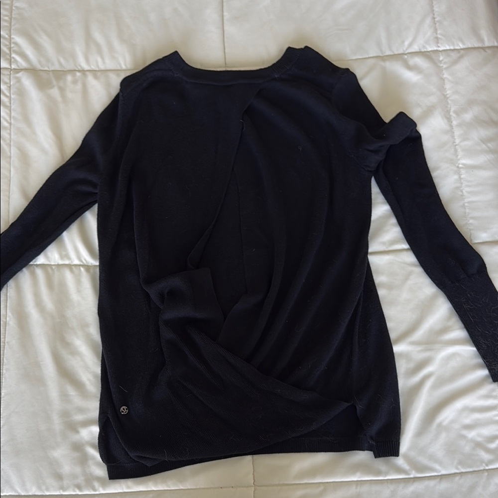 lululemon athletica Black Crew Neck Sweater